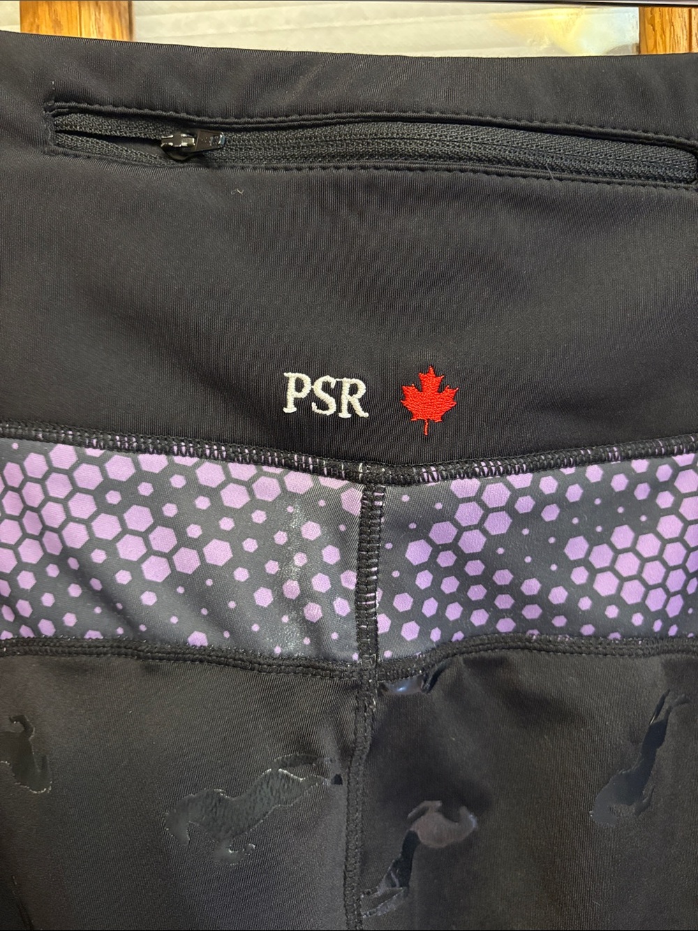 PSR Riding Tights with Silicone Grip Purple - Picture 4 of 8